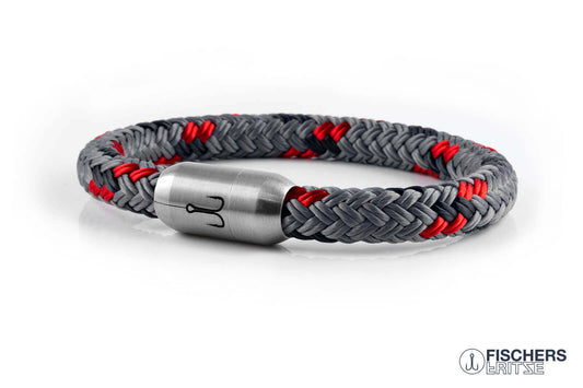 Mackerel edgar - gray red navy blue