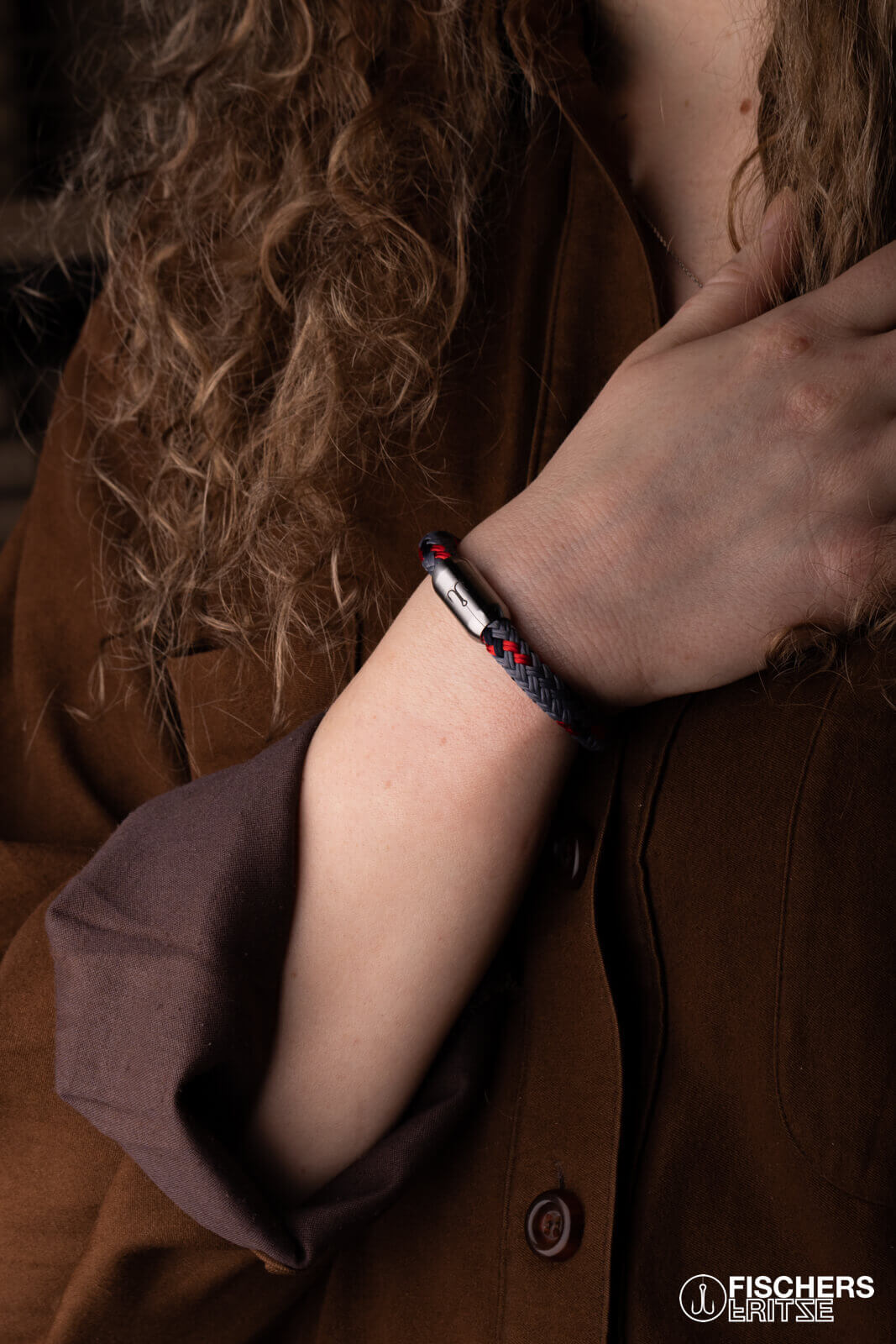 Mackerel edgar - gray red navy blue