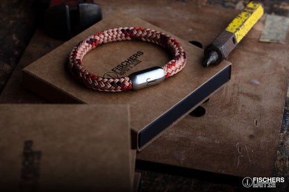 Mackerel hannes - pastel red coral dark red