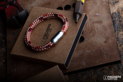 Mackerel hannes - pastel red coral dark red