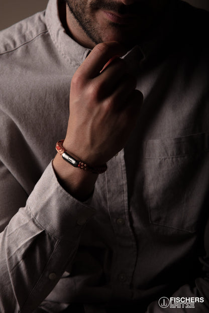 Mackerel hannes - pastel red coral dark red