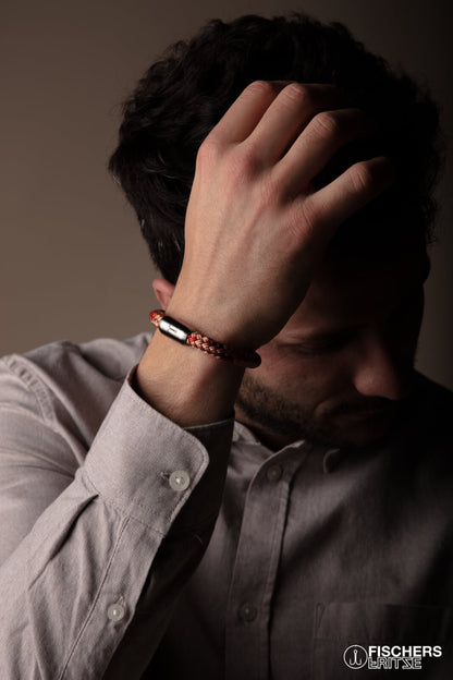 Mackerel hannes - pastel red coral dark red